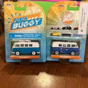 Jada Punch Buggy Slug Bug Volkswagen T1 Van Bus Surfboard Surf X 2